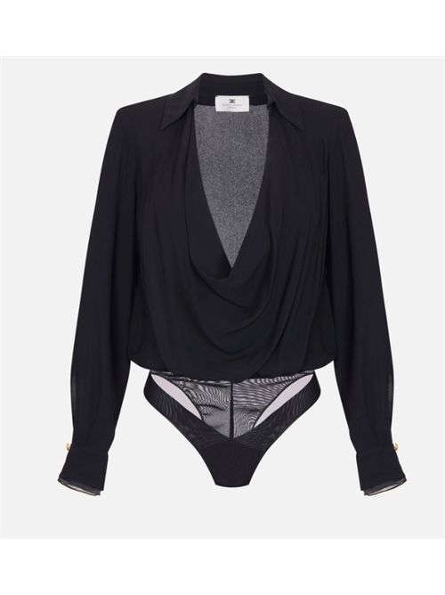 VISCOSE GEORGETTE BODYSUIT ELISABETTA FRANCHI | CB00261E2110 nero